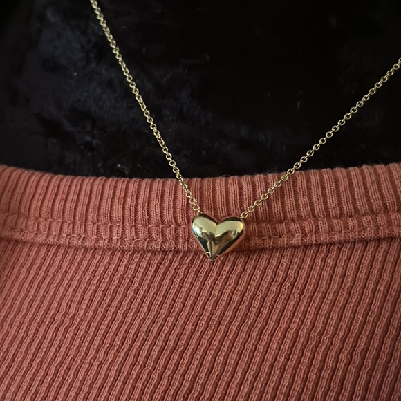 Sold❌💗K18⚜️Authentic Tiffany&Co Full Heart GoldK18 Necklace⚜️ - Picture 6 of 16